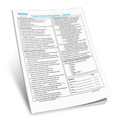 Pdmp Checklist.pdf PDPM Triple Check Checklist | Richter